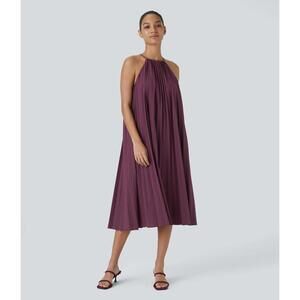 NWT Halara Breezeful Halter Tie Back Sleeveless Midi Casual Dress Size - Small